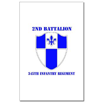 2B345IR - M01 - 02 - DUI - 2nd Bn - 345th Infantry Regt with text Mini Poster Print - Click Image to Close