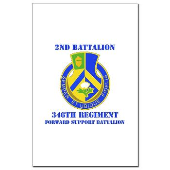 2B346R - M01 - 02 - DUI - 2nd Battalion - 346 Regiment - FSB with Text Mini Poster Print