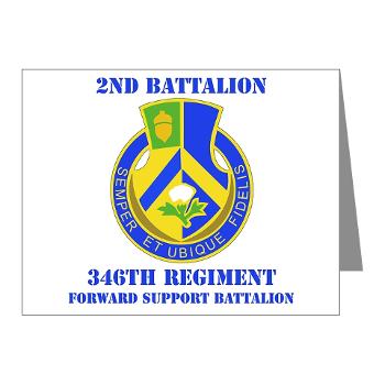 2B346R - M01 - 02 - DUI - 2nd Battalion - 346 Regiment - FSB with Text Note Cards (Pk of 20)
