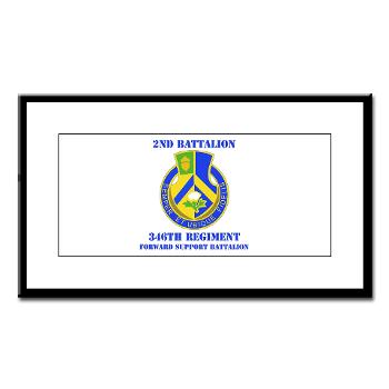 2B346R - M01 - 02 - DUI - 2nd Battalion - 346 Regiment - FSB with Text Small Framed Print - Click Image to Close