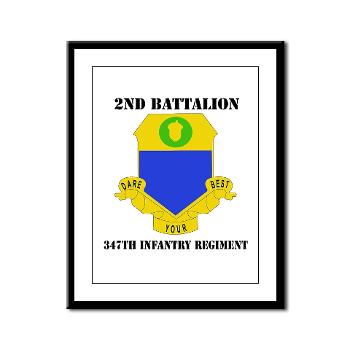 2B347IR - M01 - 02 -DUI - 2nd Bn - 347th Infantry Regt with text - Framed Panel Print - Click Image to Close