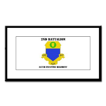 2B347IR - M01 - 02 -DUI - 2nd Bn - 347th Infantry Regt with text - Small Framed Print
