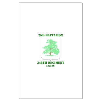 2B348RCSCSS - M01 - 02 - DUI - 2nd Battalion - 348th Regiment (CS/CSS) with Text - Large Poster - Click Image to Close