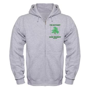 2B348RCSCSS - A01 - 03 - DUI - 2nd Battalion - 348th Regiment (CS/CSS) with Text - Zip Hoodie - Click Image to Close