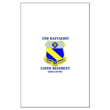 2B349R - M01 - 02 - DUI - 2nd Battalion - 349 Regt with Text - Large Poster