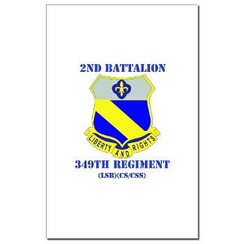 2B349R - M01 - 02 - DUI - 2nd Battalion - 349 Regt with Text - Mini Poster Print