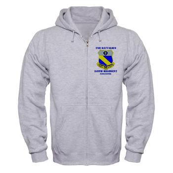 2B349R - A01 - 03 - DUI - 2nd Battalion - 349 Regt with Text - Zip Hoodie - Click Image to Close