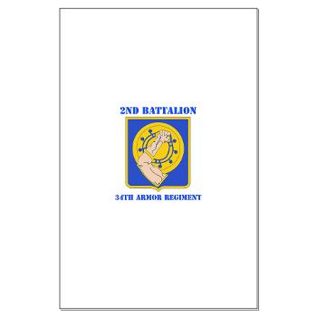 2B34AR - M01 - 02 - DUI - 2nd Bn - 34th Armor Regt with Text - Large Poster