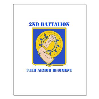 2B34AR - M01 - 02 - DUI - 2nd Bn - 34th Armor Regt with Text - Small Poster - Click Image to Close