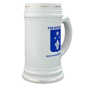 2B351IR - M01 - 03 - DUI - 2nd Bn - 351st Infantry Regt with Text - Stein - Click Image to Close