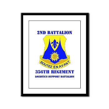 2B356R - M01 - 02 - DUI - 2nd Bn - 356th Regiment (LSB) with Text Framed Panel Print - Click Image to Close