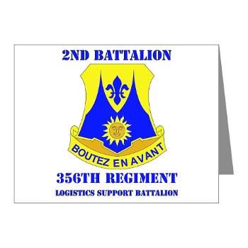 2B356R - M01 - 02 - DUI - 2nd Bn - 356th Regiment (LSB) with Text Note Cards (Pk of 20)