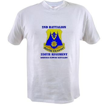2B356R - A01 - 04 - DUI - 2nd Bn - 356th Regiment (LSB) with Text Value T-Shirt - Click Image to Close