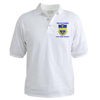 2B358AR - A01 - 04 - DUI - 2nd Bn - 358th Armor Regiment with Text Golf Shirt - Click Image to Close