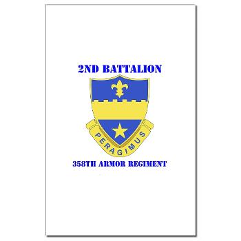 2B358AR - M01 - 02 - DUI - 2nd Bn - 358th Armor Regiment with Text Mini Poster Print - Click Image to Close