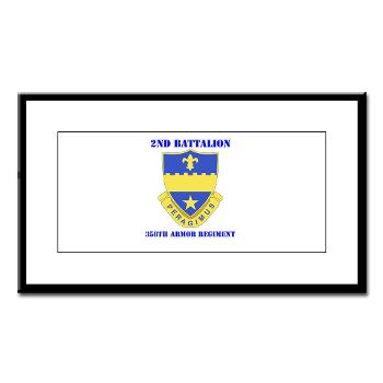 2B358AR - M01 - 02 - DUI - 2nd Bn - 358th Armor Regiment with Text Small Framed Print - Click Image to Close