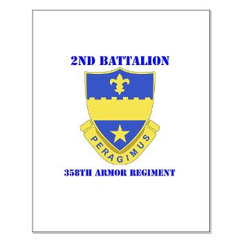 2B358AR - M01 - 02 - DUI - 2nd Bn - 358th Armor Regiment with Text Small Poster - Click Image to Close