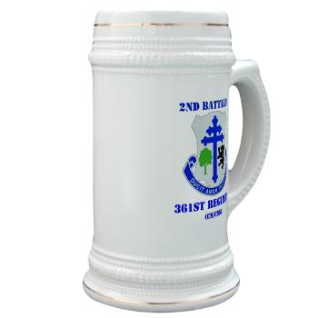2B361R - M01 - 03 - DUI - 2nd Bn - 361st Regiment(CS/CSS) with Text Stein - Click Image to Close