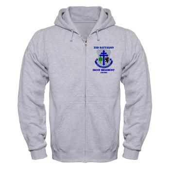 2B361R - A01 - 03 - DUI - 2nd Bn - 361st Regiment(CS/CSS) with Text Zip Hoodie - Click Image to Close
