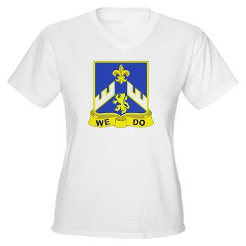 2B363RCSCSS - A01 - 04 - DUI - 2nd Bn - 363rd Regt(CS/CSS) Women's V-Neck T-Shirt