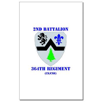 2B364R - M01 - 02 - DUI - 2nd Bn - 364th Regiment (CS/CSS) with Text Mini Poster Print - Click Image to Close