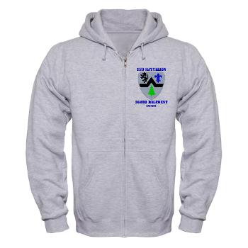 2B364R - A01 - 03 - DUI - 2nd Bn - 364th Regiment (CS/CSS) with Text Zip Hoodie - Click Image to Close