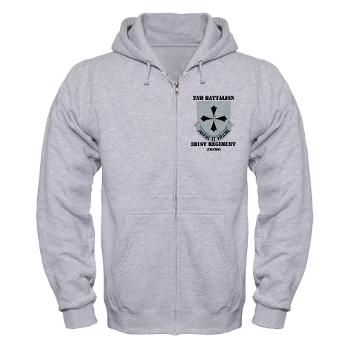 2B381RCSCSS - A01 - 03 - DUI - 2nd Bn - 381st Regt(CS/CSS) with Text - Zip Hoodie - Click Image to Close