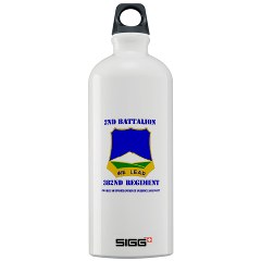 2B382RCSCSS - M01 - 03 - DUI - 2nd Battalion - 382nd Regiment (CS/CSS) with Text Sigg Water Bottle 1.0L