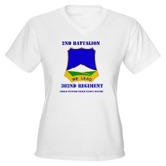 2B382RCSCSS - A01 - 04 - DUI - 2nd Battalion - 382nd Regiment (CS/CSS) with Text Women's V-Neck T-Shirt