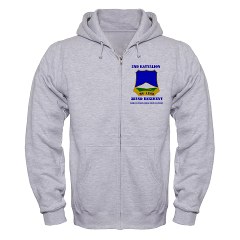 2B382RCSCSS - A01 - 03 - DUI - 2nd Battalion - 382nd Regiment (CS/CSS) with Text Zip Hoodie - Click Image to Close