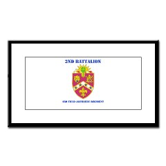 2B3FAR - M01 - 02 - DUI - 2nd Battalion - 3rd Field Artillery Regiment with Text Small Framed Print - Click Image to Close