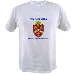 2B3FAR - A01 - 04 - DUI - 2nd Battalion - 3rd Field Artillery Regiment with Text Value T-Shirt - Click Image to Close