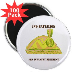 2B3IR - M01 - 01 - DUI - 2nd Bn - 3rd Infantry Regt with Text - 2.25" Magnet (100 pack)