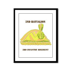 2B3IR - M01 - 02 - DUI - 2nd Bn - 3rd Infantry Regt with Text - Framed Panel Print - Click Image to Close