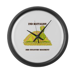 2B3IR - M01 - 03 - DUI - 2nd Bn - 3rd Infantry Regt with Text - Large Wall Clock