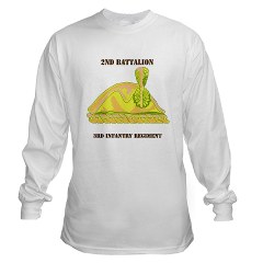 2B3IR - A01 - 03 - DUI - 2nd Bn - 3rd Infantry Regt with Text - Long Sleeve T-Shirt - Click Image to Close