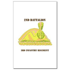 2B3IR - M01 - 02 - DUI - 2nd Bn - 3rd Infantry Regt with Text - Mini Poster Print