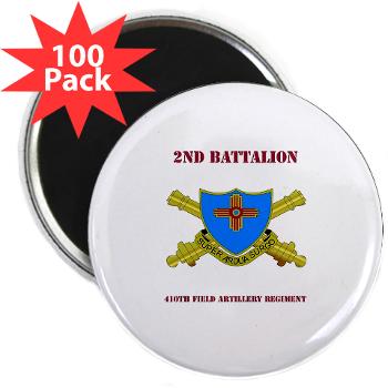 2B410FA - M01 - 01 - DUI - 2nd Bn - 410th FA with Text - 2.25" Magnet (100 pack)