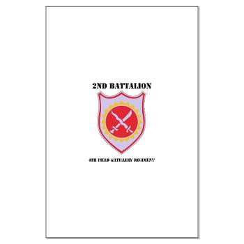2B4FAR - M01 - 02 - DUI - 2nd Battalion - 4th FA Regiment with Text - Large Poster