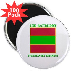 2B4IR - M01 - 01 - DUI - 2nd Bn - 4th Infantry Regiment with Text 2.25" Magnet (100 pack)