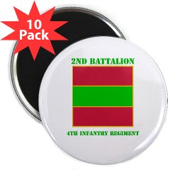 2B4IR - M01 - 01 - DUI - 2nd Bn - 4th Infantry Regiment with Text 2.25" Magnet (10 pack)