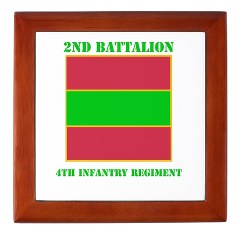 2B4IR - M01 - 03 - DUI - 2nd Bn - 4th Infantry Regiment with Text Keepsake Box
