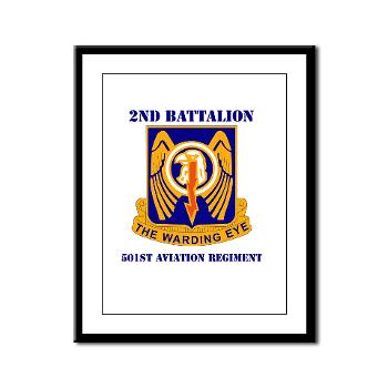 2B501AR - M01 - 02 - DUI - 2nd Bn - 501st Avn Regt with Text - Framed Panel Print - Click Image to Close