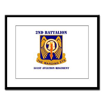 2B501AR - M01 - 02 - DUI - 2nd Bn - 501st Avn Regt with Text - Large Framed Print - Click Image to Close