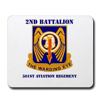 2B501AR - M01 - 03 - DUI - 2nd Bn - 501st Avn Regt with Text - Mousepad - Click Image to Close