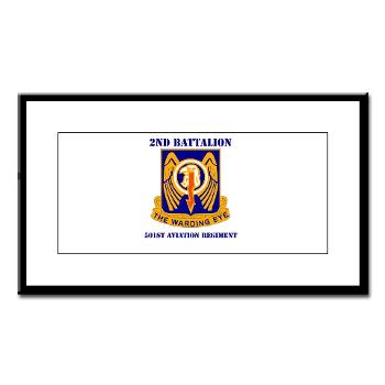 2B501AR - M01 - 02 - DUI - 2nd Bn - 501st Avn Regt with Text - Small Framed Print - Click Image to Close