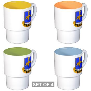2B502IR - M01 - 03 - DUI - 2nd Battalion - 502nd Infantry Regiment - Stackable Mug Set (4 mugs) - Click Image to Close