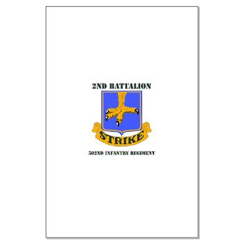 2B502IR - M01 - 02 - DUI - 2nd Battalion - 502nd Infantry Regiment with Text - Large Poster