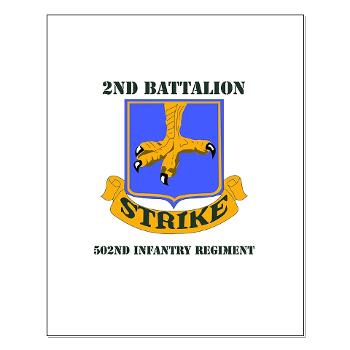 2B502IR - M01 - 02 - DUI - 2nd Battalion - 502nd Infantry Regiment with Text - Small Poster