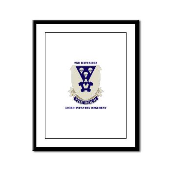 2B503IR - M01 - 02 - DUI - 2nd Battalion - 503rd Infantry Regiment with Text - Framed Panel Print - Click Image to Close